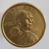 1 доллар  2001г. США.  Р .  Сакагавея.   Парящий орел, из ролла. - Мир монет