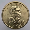  1 доллар 2019г. США.  D . Сакагавея. Индейцы в космосе , из ролла. - Мир монет