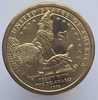 1 доллар  2013г. США.  D .  Сакагавея.  Договор с делавэрами, из ролла. - Мир монет