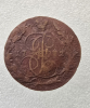5 копеек 1772г. ЕМ. Екатерина II, медь, шея толстая, крылья узкие. - Мир монет