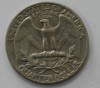 25 центов 1965г.  без букв, США, состояние VF. - Мир монет