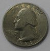 25 центов 1983г.  Р, США, состояние VF. - Мир монет
