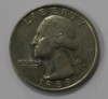 25 центов 1989г. Р, США, состояние VF. - Мир монет