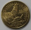 1 доллар  2013г. США.  Р .  Сакагавея.  Договор с делавэрами, из ролла. - Мир монет