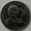 1 крона 1995г.   Остров Мэн.  95 лет королеве-матери, никель,  кроновый размер, мешковая. - Мир монет