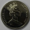1 крона 1995г.   Остров Мэн.  95 лет королеве-матери, никель,  кроновый размер, мешковая. - Мир монет