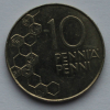 Финляндия.  10 пенни 1995г , мельхиор, VF - Мир монет