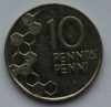 Финляндия.  10 пенни 1998г , мельхиор,VF - Мир монет