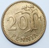 Финляндия.  20 пенни 1976г , бронза , AU - Мир монет