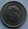 5 песет 1957г. Испания. Франсиско Франко, никель, состояние UNC - Мир монет