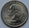 25 центов 2002г. США. Индиана.  Штаты и Территории, цветная. - Мир монет