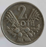 2 золотых 1960г. Польша, состояние VF - Мир монет