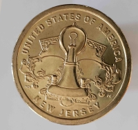 1 доллар 2019г. США.   Р .  Инновации . Нью Джерси. Лампа накаливания Томаса Эдисона ,состояние UNC - Мир монет