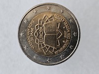 2 евро 2007г. Нидерланды. 50-летие подписания Римского договора , из ролла. - Мир монет