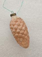 Елочная игрушка Еловая шишка СССР, винтаж, стекло. - Мир монет