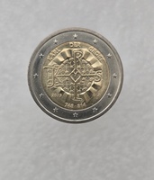 Германия. 2 евро 2023г. 1275 лет со дня рождения Карла Великого, двор J, мешковая. - Мир монет