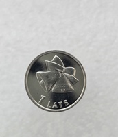 Латвия. 1 лат 2012г. Колокольчики , UNC. - Мир монет