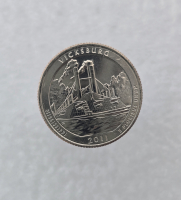 25 центов 2011г. США. D . Национальный парк № 9 Виксбург. Миссисипи, состояние UNC.  - Мир монет