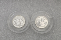 1 рубль 1997г. ММД. Зимние Олимпийские игры в Нагано 1998г. серебро , 2 монеты, пруф. - Мир монет