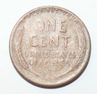 1 цент 1947г. США. S,   медь, состояние ХF. - Мир монет