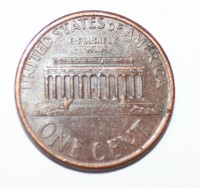 1 цент 1995г. США.  б/б, состояние F. - Мир монет