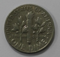 10 центов  1967 г. без букв, США,  состояние VF. - Мир монет