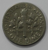 10 центов  1969г.  без букв, США,  состояние VF. - Мир монет