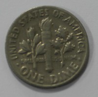 10 центов 1976г. без букв ,США,  состояние VF+ - Мир монет