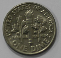 10 центов  1993г. D. США,  состояние XF - Мир монет