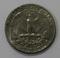 25 центов 1987г.  D, США,  состояние VF. - Мир монет