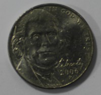 5 центов 2006г. США. Президент, состояние UNC. - Мир монет