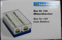 Бокс  пластиковый   для  100 монет в холдерах .   Leuchtturm. Германия - Мир монет