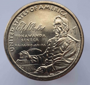  1 доллар 2022г. США.  Р . Сакагавея. Сенека , из ролла. - Мир монет