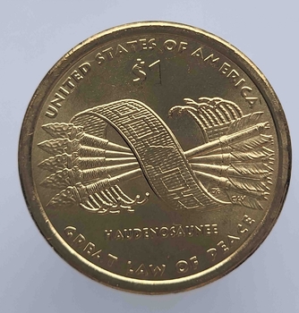  1 доллар  2010г.  США.  D . Сакагавея.  Стрелы, из ролла. - Мир монет