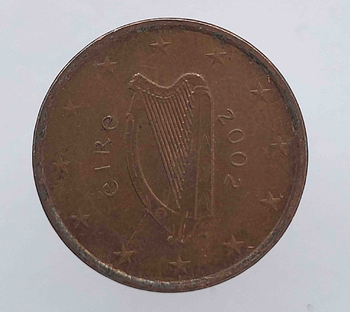 5 евроцентов 2002г. Ирландия, из обращения - Мир монет