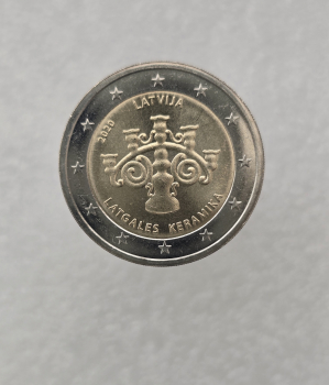 Латвия. 2 евро 2020г. Латгальская керамика. UNC. - Мир монет