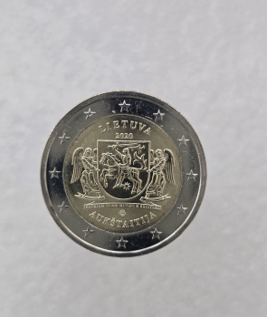 Литва. 2 евро 2020г. Аукштайтия. UNC. - Мир монет