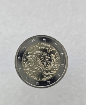 Литва. 2 евро 2021г. Биосферный заповедник Жувинтас. UNC. - Мир монет