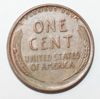 1 цент 1955г.  США. D, состояние ХF+. - Мир монет