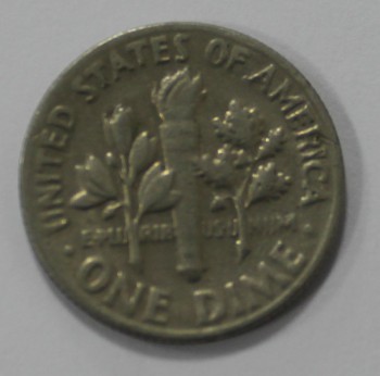 10 центов 1976г. без букв ,США,  состояние VF+ - Мир монет