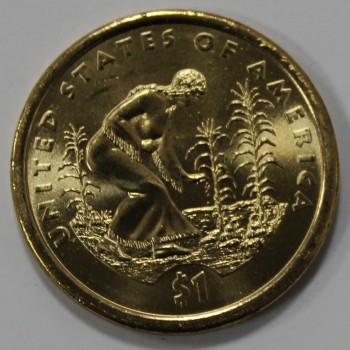1 доллар  2009г. США,  Р .  Сакагавея. Три сестры. из ролла. - Мир монет