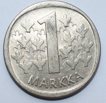 Финляндия.  1 марка 1971г , медь-никель, XF+ - Мир монет