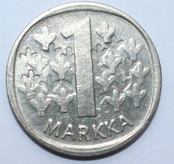 Финляндия.  1 марка 1984г , медь-никель, AU - Мир монет