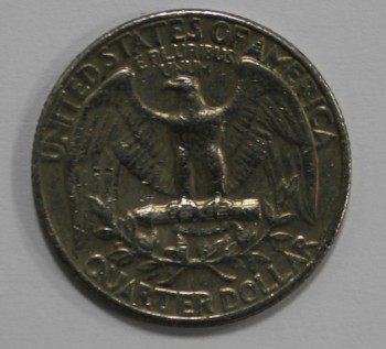 25 центов 1969г.  без букв, США, состояние VF. - Мир монет