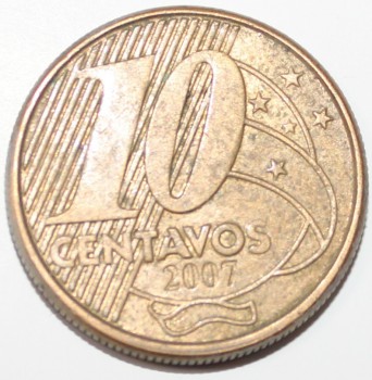 10 сентаво 2010 г. Бразилия, состояние VF - Мир монет
