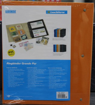    Альбом "Гранд  ПУР " для монет , без футляра .  1цвет-серый.  Leuchtturm. Германия. - Мир монет