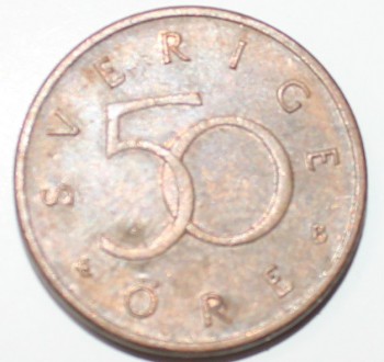 50 эре 2002г. Швеция,состояние VF - Мир монет